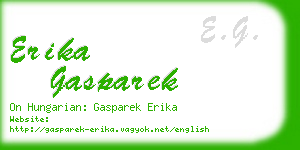 erika gasparek business card